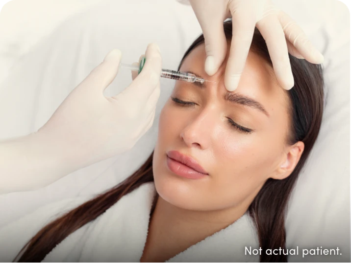Woman being injected with XEOMIN